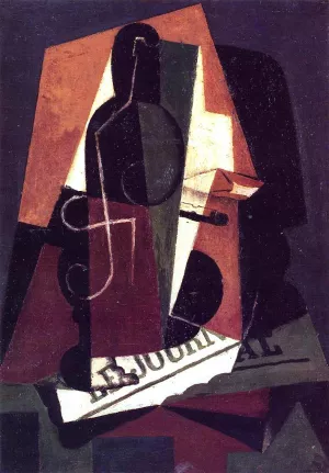 Bottle and Glass II by Oil Painting Reproduction