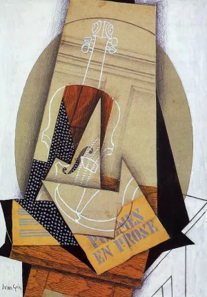 Composition with Violin by Juan Gris - Hand-Painted Oil Painting Reproduction