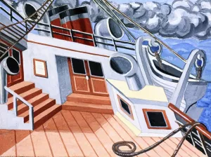 Deck of a Trans Atlantic Ship by Juan Gris - Hand-Painted Oil Painting Reproduction