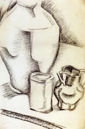 Grill Life with Goblet by Juan Gris - Hand-Painted Oil Painting Reproduction