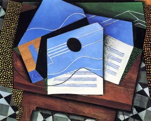 Guitar on a Table by Juan Gris - Hand-Painted Oil Painting Reproduction
