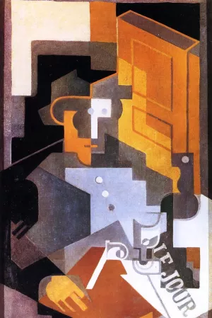 Man from Touraine by Juan Gris - Hand-Painted Oil Painting Reproduction