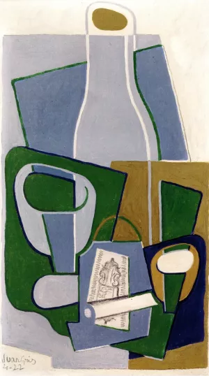 Pipe and Pack of Tobacco by Juan Gris - Hand-Painted Oil Painting Reproduction