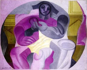 Seated Harlequin by Juan Gris - Hand-Painted Oil Painting Reproduction