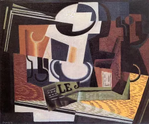 Still Life with Fruit Bowl by Juan Gris - Hand-Painted Oil Painting Reproduction