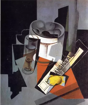 Still Life with Newspaper by Juan Gris - Hand-Painted Oil Painting Reproduction