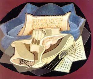 The Blue Cloth by Juan Gris - Hand-Painted Oil Painting Reproduction