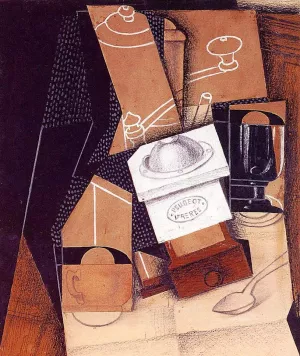 The Coffee Grinder by Juan Gris - Hand-Painted Oil Painting Reproduction