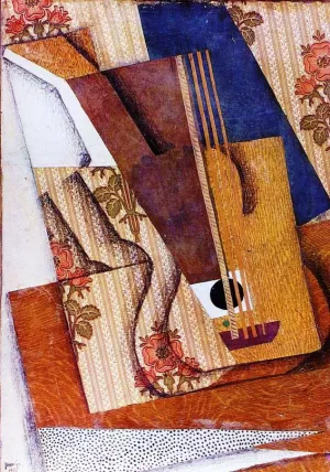 The Guitar by Juan Gris - Hand-Painted Oil Painting Reproduction